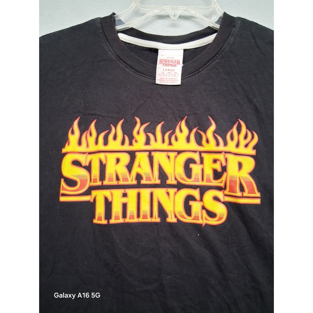 Champion‎ Stranger Thing Black TShirt Youth Size Large